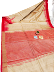 Pure Tussar Silk print saree