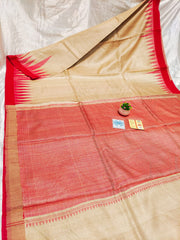 Pure Tussar Silk print saree
