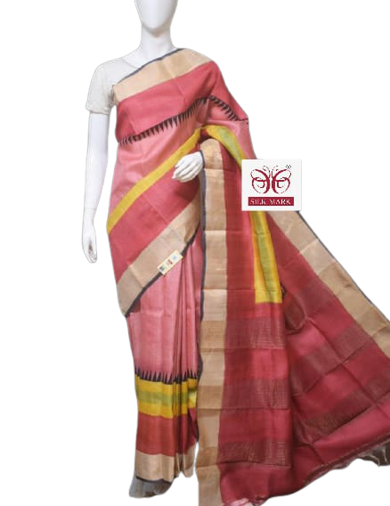 Pure Tussar Silk print saree