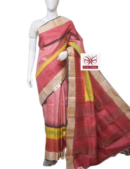 Pure Tussar Silk print saree