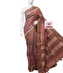 Pure Tussar Silk print saree