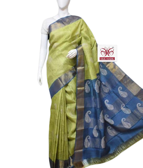 Pure Tussar Silk print saree