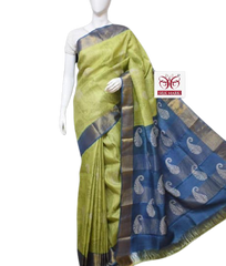 Pure Tussar Silk print saree