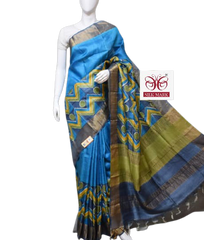 Pure Tussar Silk print saree