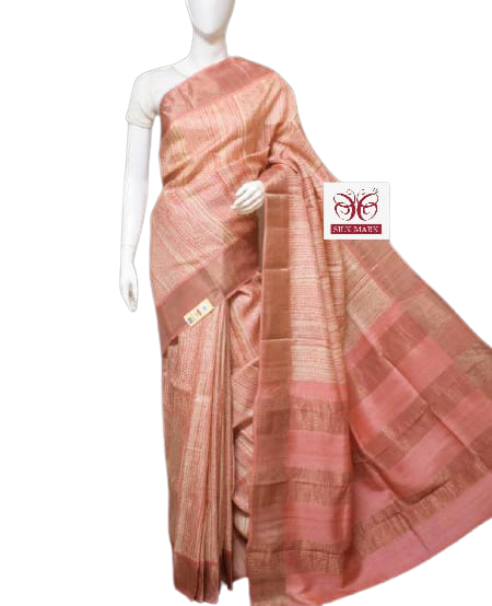 Pure Tussar Silk print saree