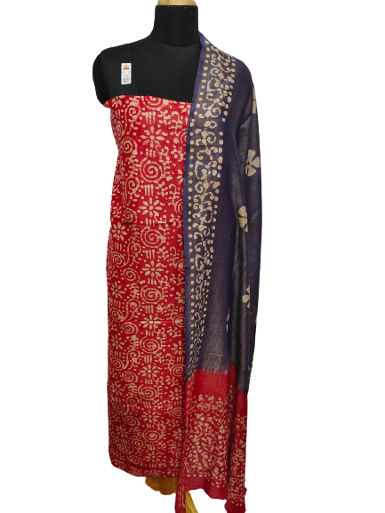 Cotton Dupion Batik Print Suit SILK ZONE