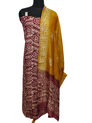 Cotton dupion batik print suit SILK ZONE