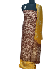 Cotton dupion batik print suit SILK ZONE