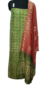 Cotton dupion batik print suit SILK ZONE