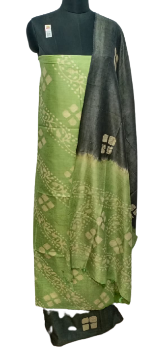 Cotton dupion batik print suit SILK ZONE