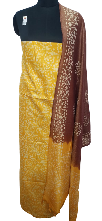 Cotton dupion batik print suit SILK ZONE