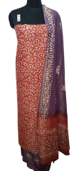 Cotton dupion batik print suit SILK ZONE