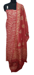 Cotton dupion batik print suit SILK ZONE