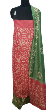 Cotton dupion batik print suit SILK ZONE