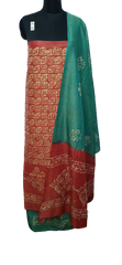 Cotton dupion batik print suit SILK ZONE