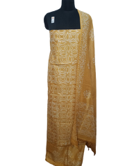 Cotton dupion batik print suit SILK ZONE