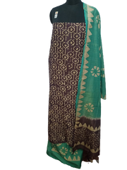 Cotton dupion batik print suit SILK ZONE