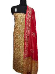 Cotton dupion batik print suit SILK ZONE