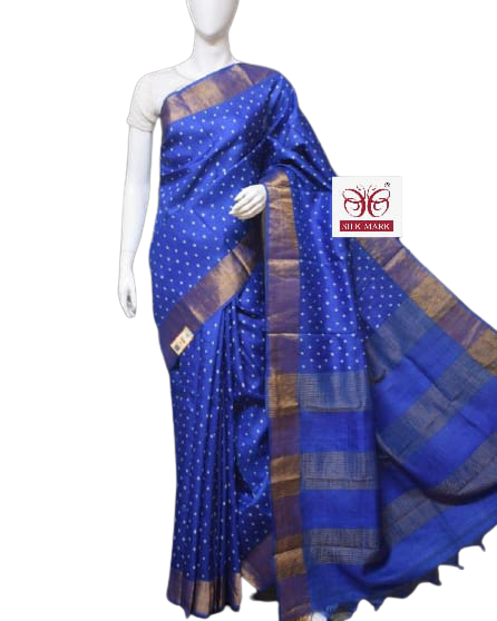 Pure Tussar Silk print saree