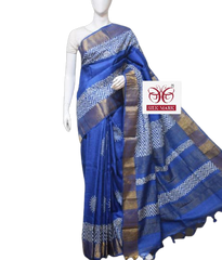 Pure Tussar Silk print saree