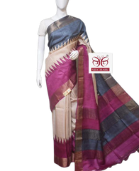 Pure Tussar Silk print saree