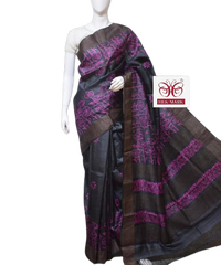 Pure Tussar Silk print saree