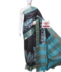 Pure Tussar Silk print saree