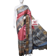 Pure Tussar Silk print saree