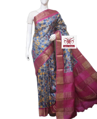 Pure Tussar Silk print saree