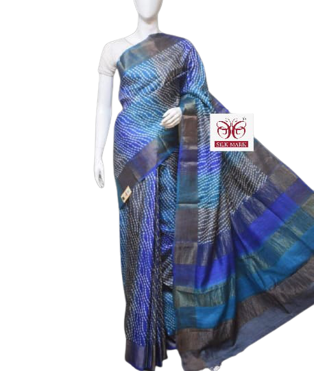 Pure Tussar Silk print saree