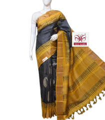 Pure Tussar Silk print saree
