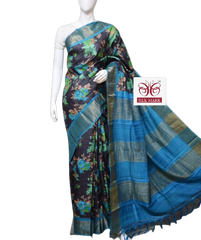 Pure Tussar Silk print saree