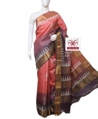 Pure Tussar Silk print saree