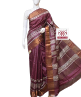 Pure Tussar Silk print saree