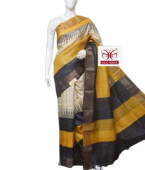 Pure Tussar Silk print saree