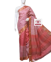 Pure Tussar Silk print saree