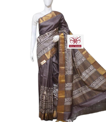Pure Tussar Silk print saree