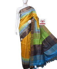 Pure Tussar Silk print saree