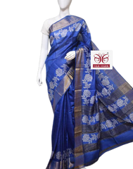 Pure Tussar Silk print saree