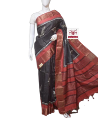 Pure Tussar Silk print saree