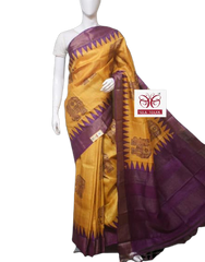 Pure Tussar Silk print saree