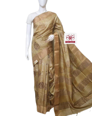 Pure Tussar Silk print saree