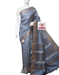 Pure Tussar Silk print saree