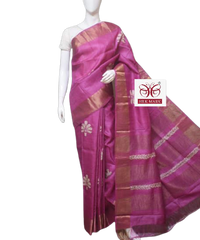Pure Tussar Silk print saree
