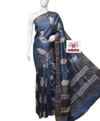 Pure Tussar Silk print saree