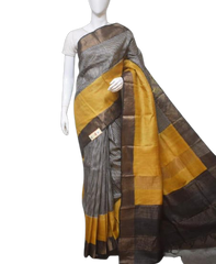 Pure Tussar Silk print saree