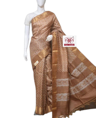 Pure Tussar Silk print saree