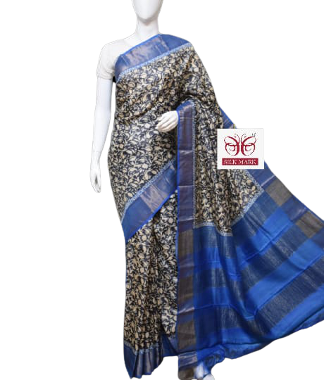 Pure Tussar Silk print saree