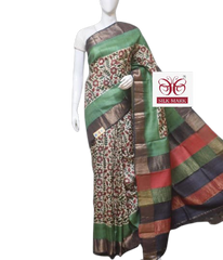 Pure Tussar Silk print saree