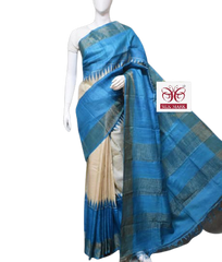 Pure Tussar Silk print saree